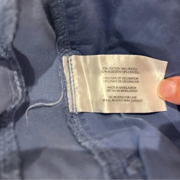 Orvis Blue High Waist Shorts with Elastic Waistband Women's S Drawstrings NWT - Picture 5 of 6